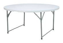 Stół cateringowy, okrągły, AmerBox, biały, ⌀1500x(H)740mm, Okrągły