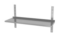 Wall shelf adjustable, single, with 2 brackets, HENDI, 3 pcs., 1200x300x(H)600mm