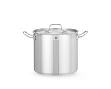 Garnek wysoki z pokrywką, HENDI, Profi Line, 9,8L, ⌀240x(H)220mm