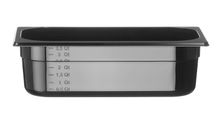 Container GN 1/3 black polycarbonate, HENDI, Profi Line, GN 1/3, 4L, Black, 325x176x(H)100mm