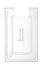 Lid for GN containers with sous vide stick recess, HENDI, GN 1/1, Transparent, 530x325mm