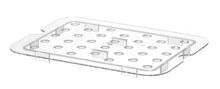 Perforated drip shelf for GN containers polycarbonate, HENDI, Profi Line, GN 1/2, Transparent, 265x206mm