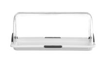 Roll-top display – single, HENDI, White, 465x315x(H)195mm, Rectangular