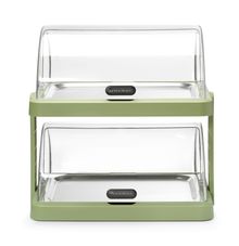 Roll top cooling display Duo UNIQ, HENDI, designed by Robert Bronwasser, Double, Green, 480x355x(H)480mm, Rectangular