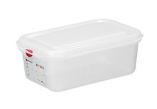 GN 1/4 container, polypropylene, HENDI, GN 1/4, 2,8L, Transparent, 265x162x(H)100mm, Rectangular
