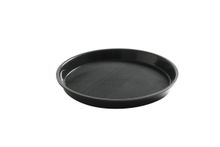 Serving tray, round, non-slip, high rim, black, HENDI, ⌀320x(H)37mm