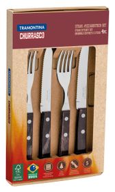 Steigi -ja pitsa komplekt, kinkekarbis - 4 tk, Tramontina, Pruun, 4 tk