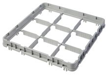 Half drop rack extender 500x500 mm grey, E2 model., Cambro, number of compartments: 9 (3x3), compartment dimensions: 150x150 mm, Light grey, 499x499x(H)51mm