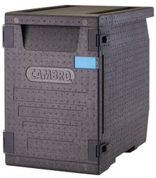 Professional grade insulated carrier Cam GoBox, front-loaded, 86 L, GN 1/1., Cambro, GN 1/1, 86L, Black, 640x440x(H)625mm