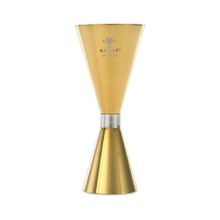 Slim Style Bartender, 2 oz., Gold with Steel Border, Barfly, Gold