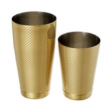 Shaker tin tin Diamond Lattice, antyczna miedź, Barfly, 0,83L, złoty