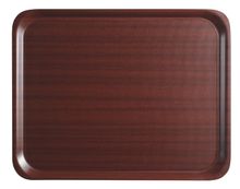 Mykonos – mahogany serving tray, rectangular, non-slip surface., Cambro, rectangular, Mahogany, 325x530mm