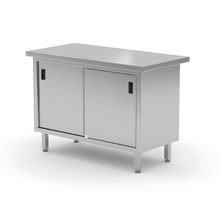 Feed-through central table with sliding door, HENDI, 800x600x(H)850mm