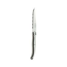 Teethed steak knife with Blade stainless steel handle, Silver, 6 pcs