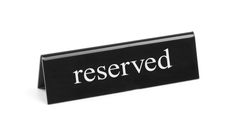 Tabliczka informacyjna „Rezerwacja”, HENDI, "reserved", 130x30x(H)38mm
