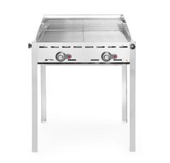 Grill Green Fire 2-palnikowy, HENDI, Profi Line, 2 ruszty ze stali nierdzewnej GN 1/1, 11,6kW, 740x612x(H)825mm