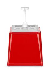 Padažų dozatorius su siurbliu, HENDI, 2,5L, Raudona, 230x210x(H)327mm