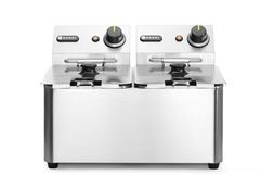 Frytkownica 2x4 l, HENDI, Kitchen Line, 8L, 230V/6000W, 470x380x(H)315mm