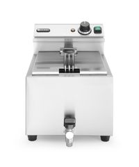 Frytownica manualna z kranem spustowym, 8 l, HENDI, Profi Line, 8L, jasnoszary, 230V/3500W, 305x515x(H)354mm