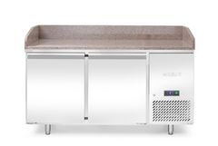 2 durų šaldomas stalas picai su granito stalviršiu, Arktic, 250L, Granitas, 230V/250W, 1510x800x(H)875mm