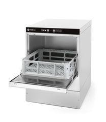 Geschirrspüler 40x40 - elektromechanische Steuerung, HENDI, mit Laugen- + Spülmittelpumpe, 230V/2800W, 470x510x(H)710mm