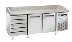 Pizza cooling counter, Arktic, 362L, Sidabro, 220-240V/210W, 2025x800x(H)1040mm