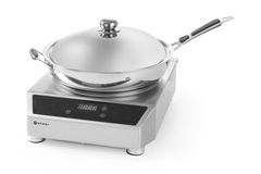 Indukcinė kaitlentė Wok 3500, HENDI, Profi Line, Indukcinė kaitlentė + keptuvė „wok“, 230V/3500W, 340x450x(H)295mm