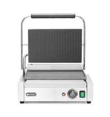 Kontaktgrill - Panini, HENDI, oben gerillt, unten glatt, 230V/2200W, 430x375x(H)216mm