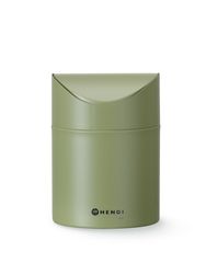 Tabletop litter bin with swing cover, HENDI, 1,2L, Green, ⌀120x(H)165mm