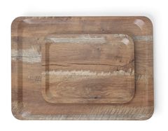 Serviertablett aus Melamin mit Holzoptik , AmerBox, Holz, 240x340mm