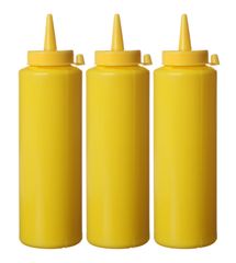 Dávkovač na studené omáčky - 3 kusy, HENDI, 0,35L, Žltá, 3 ks, ⌀55x(H)205mm