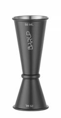 Jigger, miarka barmańska 25/50 ml, BarUp, czarny, ⌀44x(H)110mm