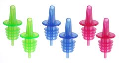 Freeflow-Ausgießer, BarUp, 2x blau, 2x rot, 2x grün, Rot, 6 Stk