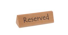 Tabliczka informacyjna „Rezerwacja”, HENDI, "reserved", 152x44x(H)44mm