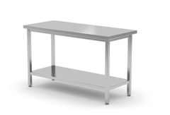 Zentraler Arbeitstisch – verschraubt, HENDI, Profi Line, 1600x700x(H)850mm