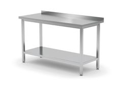 Stół przyścienny z półką – skręcany, głębokość 600 mm, HENDI, Profi Line, 1000x600x850 mm, 1000x600x(H)850mm