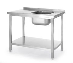 Spültisch mit Ablage, verschraubt, HENDI, Kitchen Line, 1000x600x(H)850mm