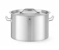 Garnek średni z pokrywką, HENDI, Budget Line, 23L, ⌀350x(H)240mm
