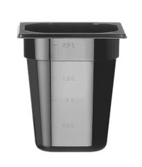 Nádoba GN 1/6, HENDI, Profi Line, GN 1/6, 3,4L, Čierna, 176x162x(H)200mm