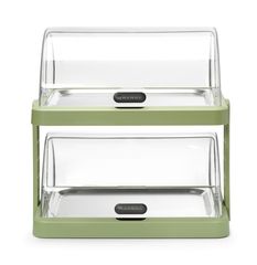 Roll top cooling display Duo UNIQ, HENDI, designed by Robert Bronwasser, Double, Green, 480x355x(H)480mm, Rectangular