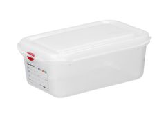GN 1/4 container, polypropylene, HENDI, GN 1/4, 2,8L, Transparent, 265x162x(H)100mm, Rectangular