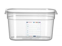 Pojemnik GN 1/4 HACCP, HENDI, GN 1/4, 3,5L, transparentny, 265x162x(H)150mm