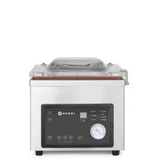 Envasadora al vacío con cámara, HENDI, Profi Line, tira de sellado de 260 mm, 230V/370W, 330x480x(H)360mm