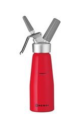 Cream whipper, HENDI, Kitchen Line, red, 0,5L, Red, ⌀80x(H)260mm + Spare parts set, HENDI, Kitchen Line, Kitchen Line, 120x30x(H)240mm + Cream whipper chargers, HENDI, grey, 50 pcs