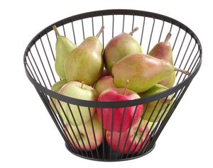 Fruit basket angled round black