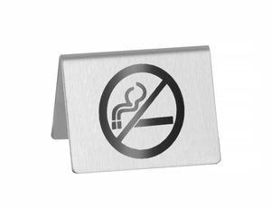 Sinal de mesa "Não fumadores"