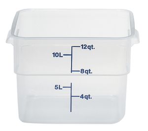 CamSquare transparent polypropylene food storage container., Cambro, Camsquare, 11.4 L, 11,4L, Transparent, 256x310x(H)210mm