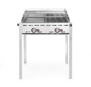 Green fire 2 põletiga, HENDI, Profi Line, Emailitud valumetallist Gastronorm 1/1 küpsetusalus ja rest, 11,6kW, 740x615x(H)825mm