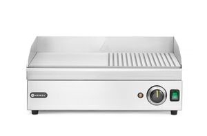 Griddle half ribbed, HENDI, Kitchen Line, 220-240V/2400W, 527x404x(H)233mm