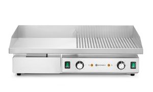 Grillpann, pool lame, pool ribitatud, HENDI, Budget Line, 400V/4400W, 720x460x(H)241mm